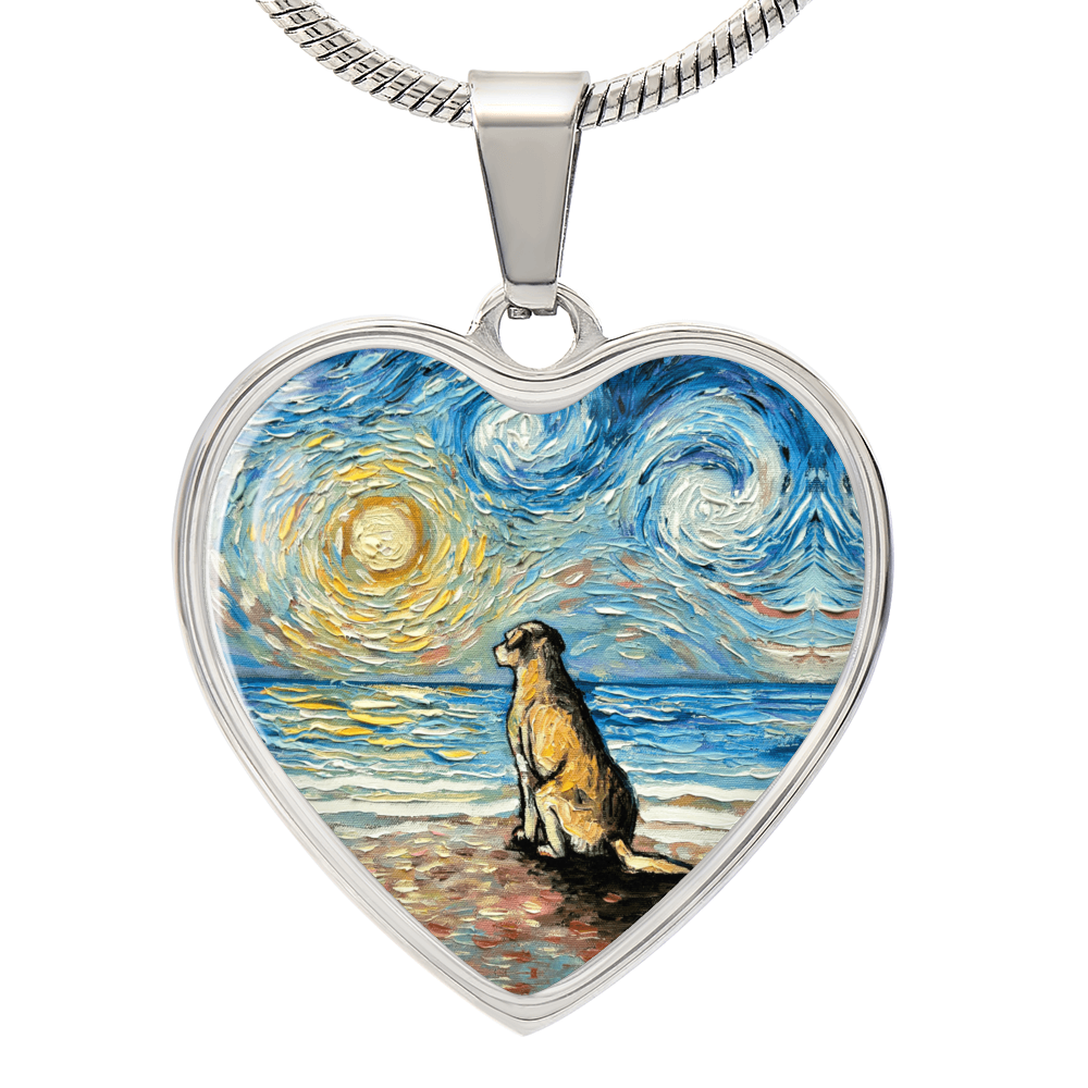 Beach Days - Yellow Labrador Heart Necklace