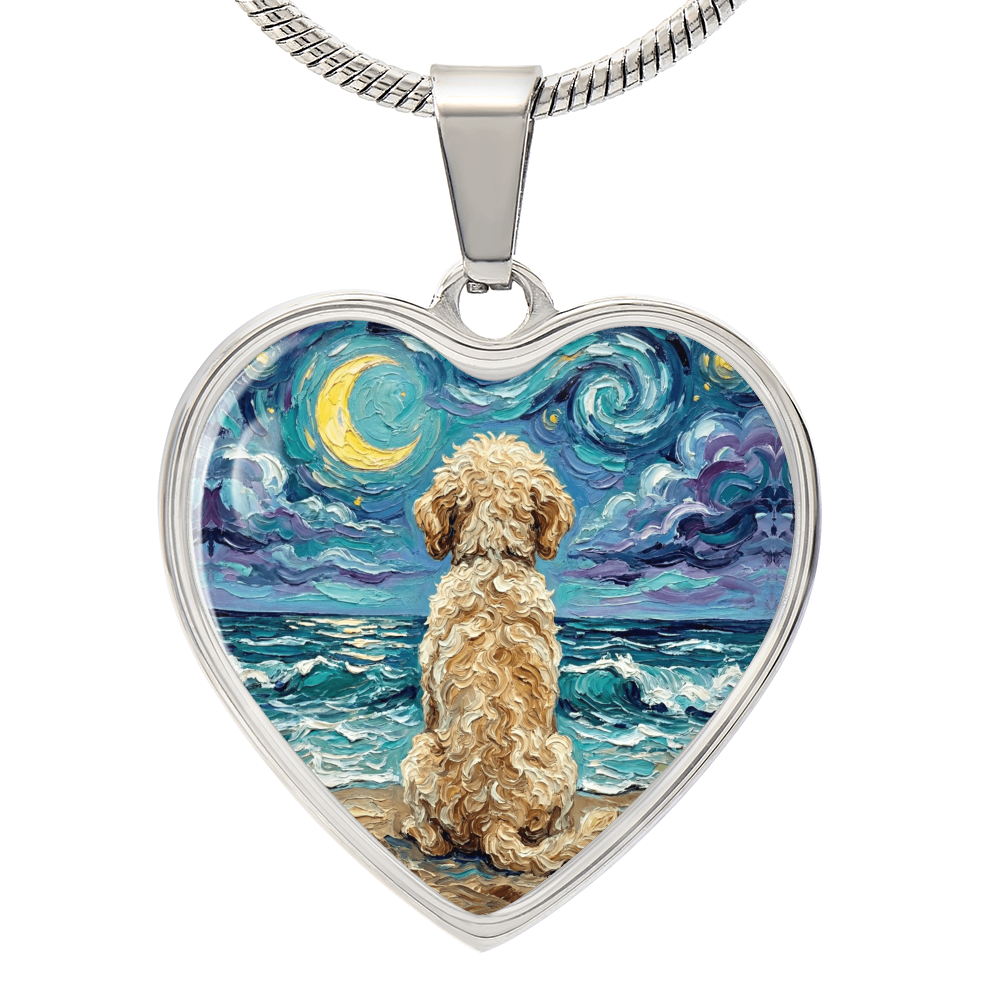 Beach Nights - Goldendoodle Heart Necklace