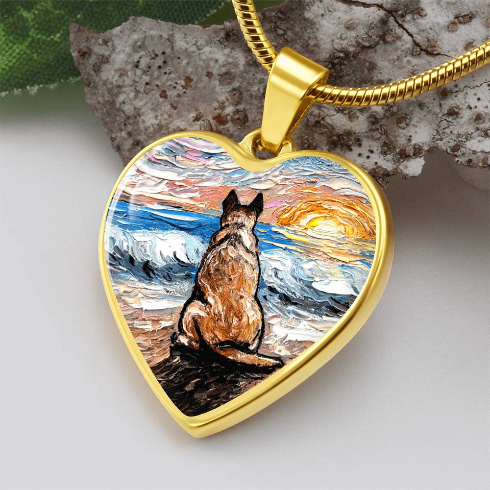 Beach Days - Red Heeler Heart Necklace