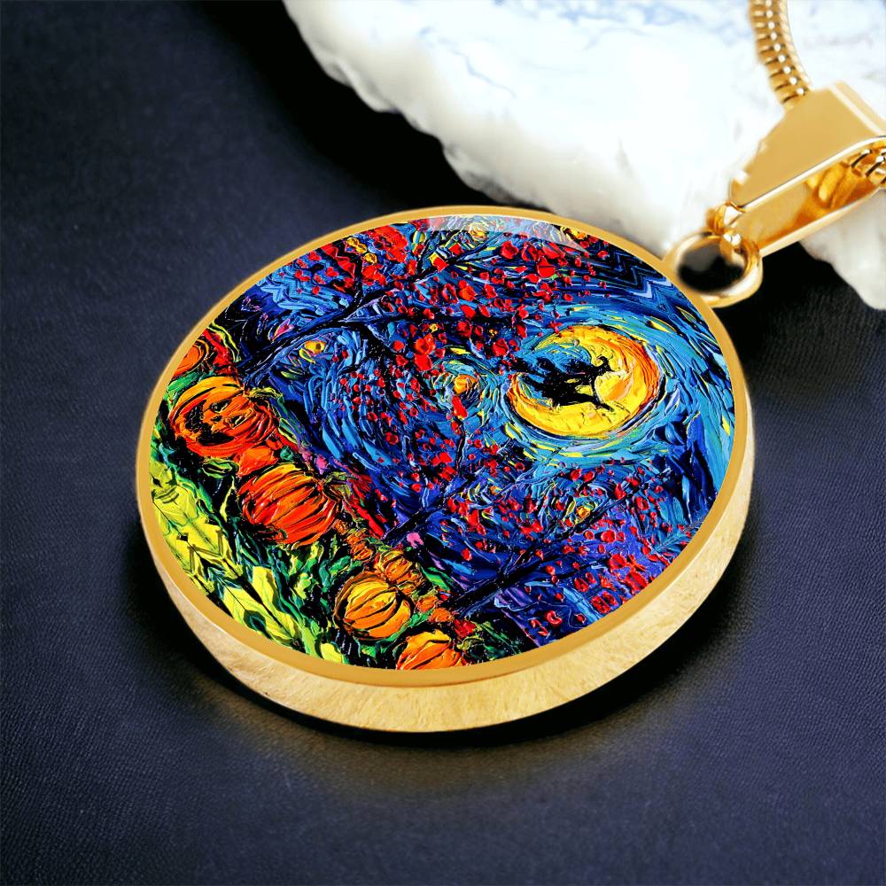 Starry Halloween Starry Night Round Necklace