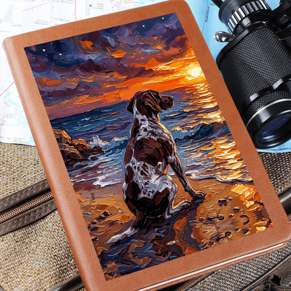 Beach Days - German Pointer Leather Journal