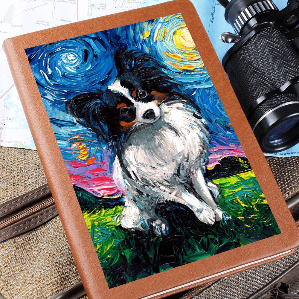 Papillon Starry Night Leather Journal