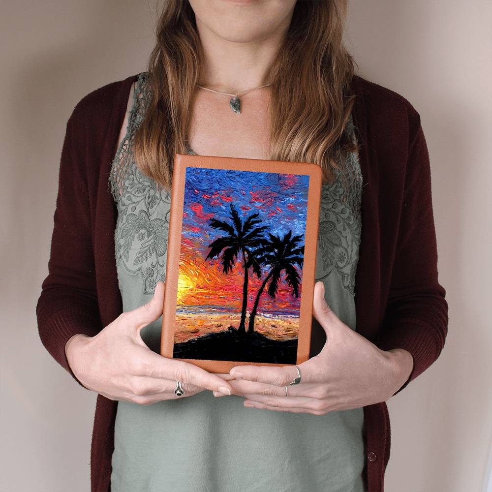 Paradise at Dusk Leather Journal