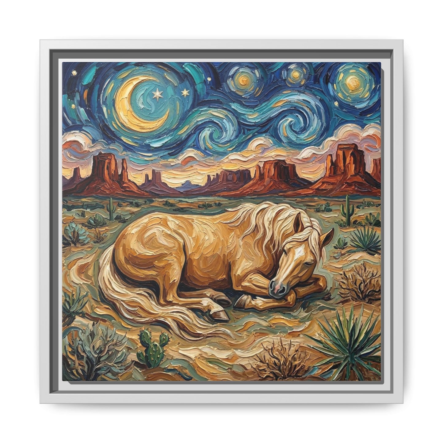 "Palomino Night" Framed Canvas Wall Art