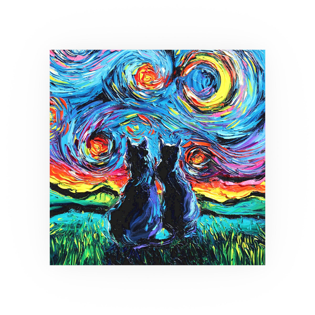 "van Gogh's Cats" Wall Art Paper Print