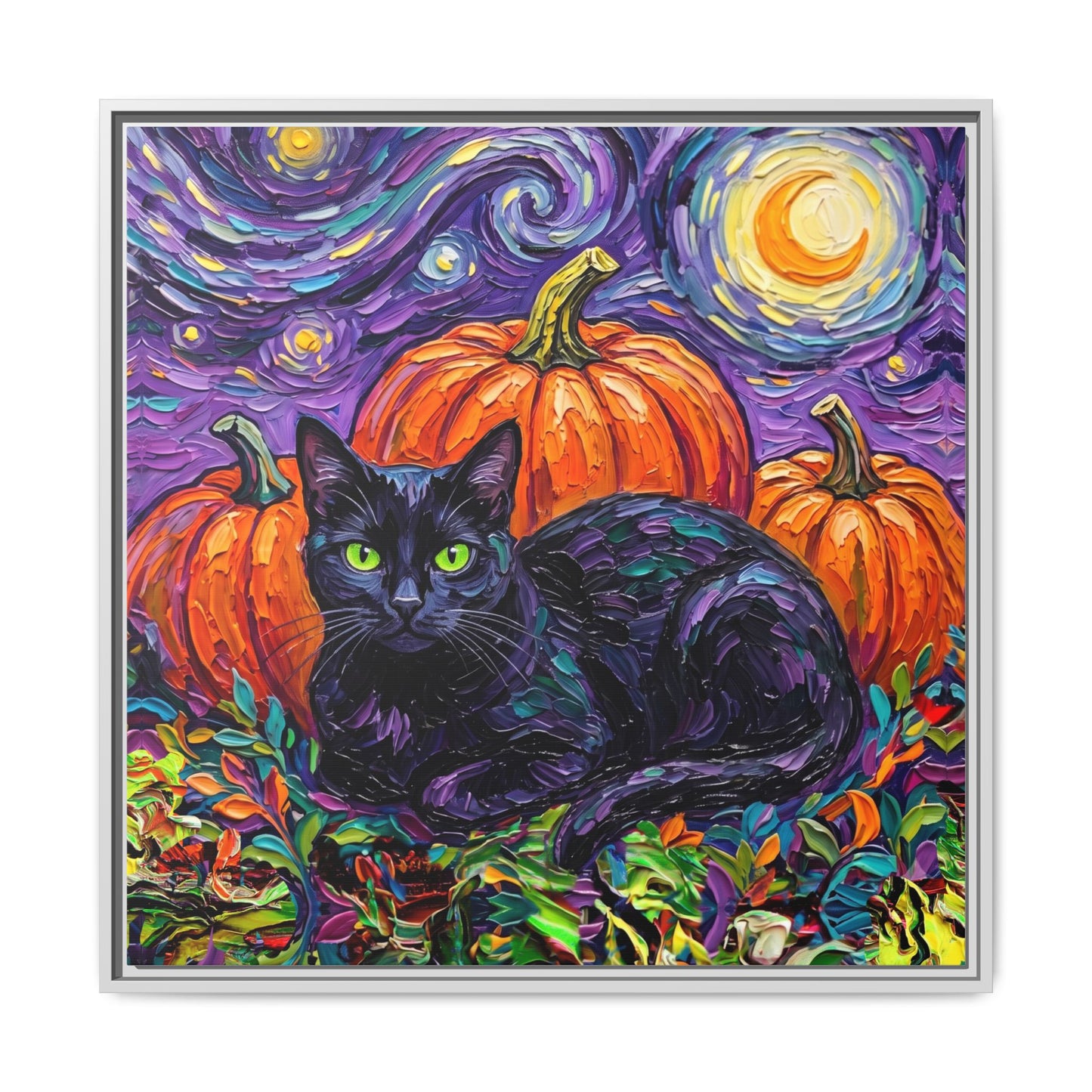 "Harvest Moon" Framed Canvas Wall Art