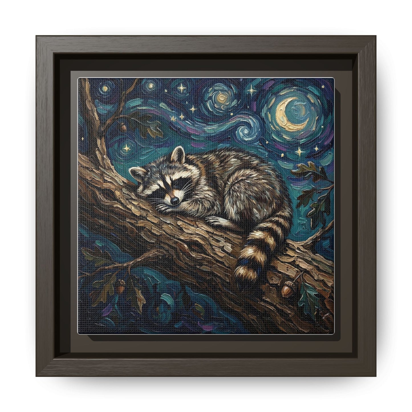 "Midnight Bandit" Framed Canvas Wall Art