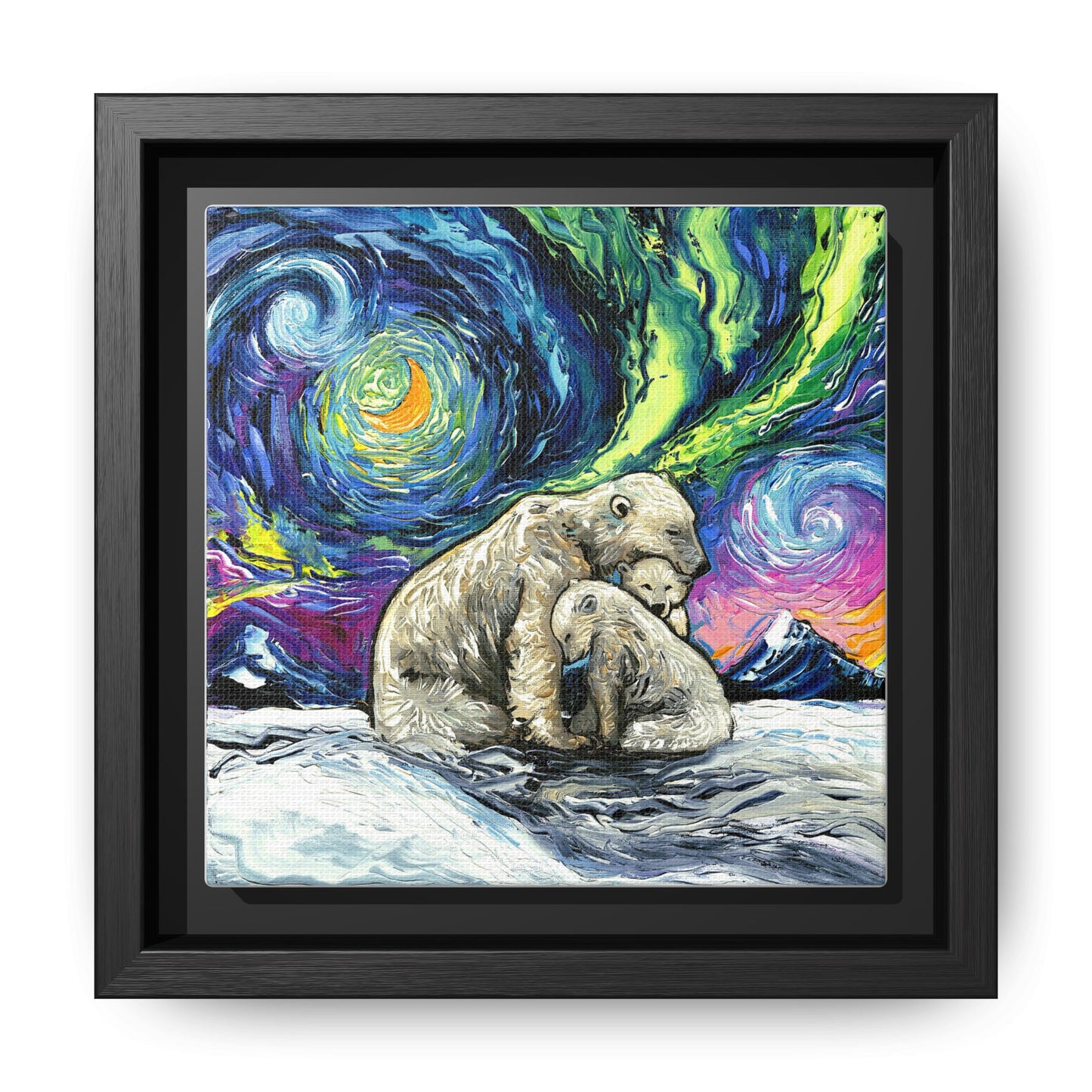"Polar Night" Framed Canvas Wall Art