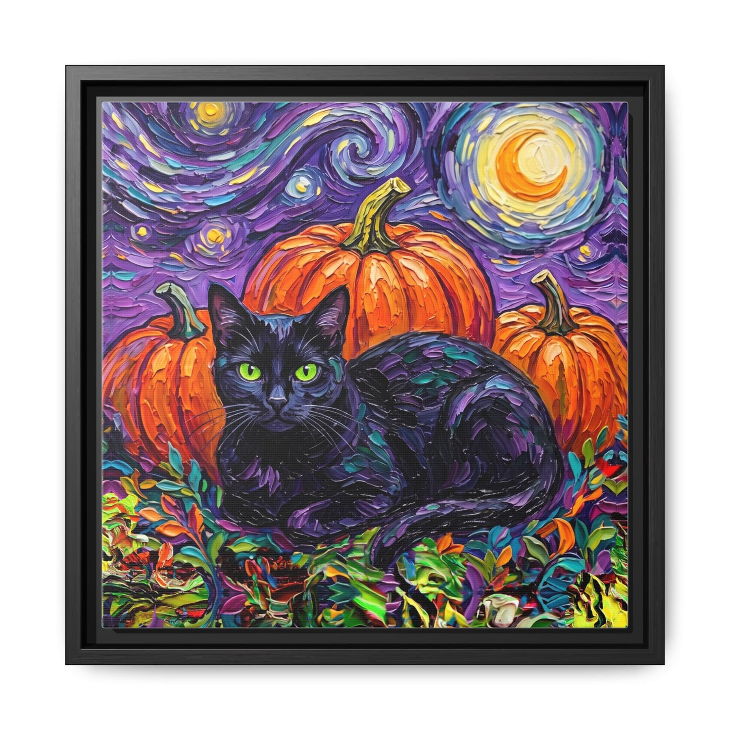 "Harvest Moon" Framed Canvas Wall Art