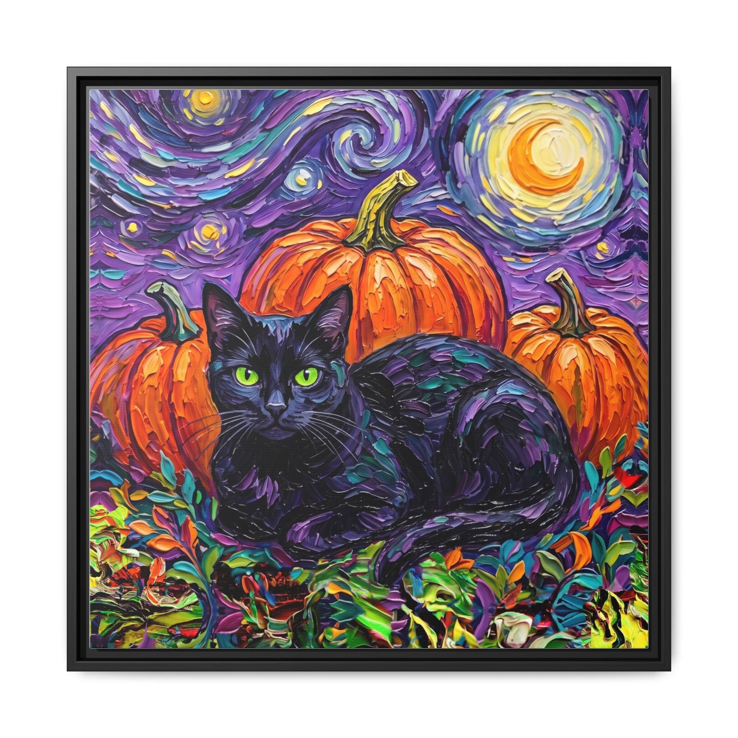 "Harvest Moon" Framed Canvas Wall Art