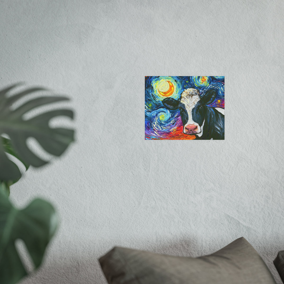 "Holstein Night" Wall Art Paper Print