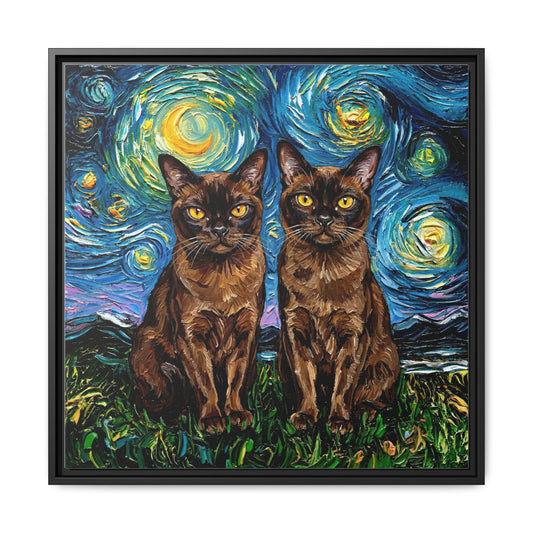 "Burmese Night" Framed Canvas Wall Art