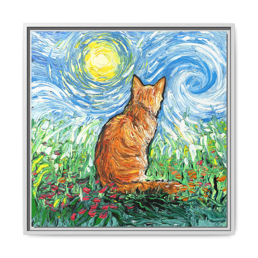 "Starry Morning" Framed Canvas Wall Art