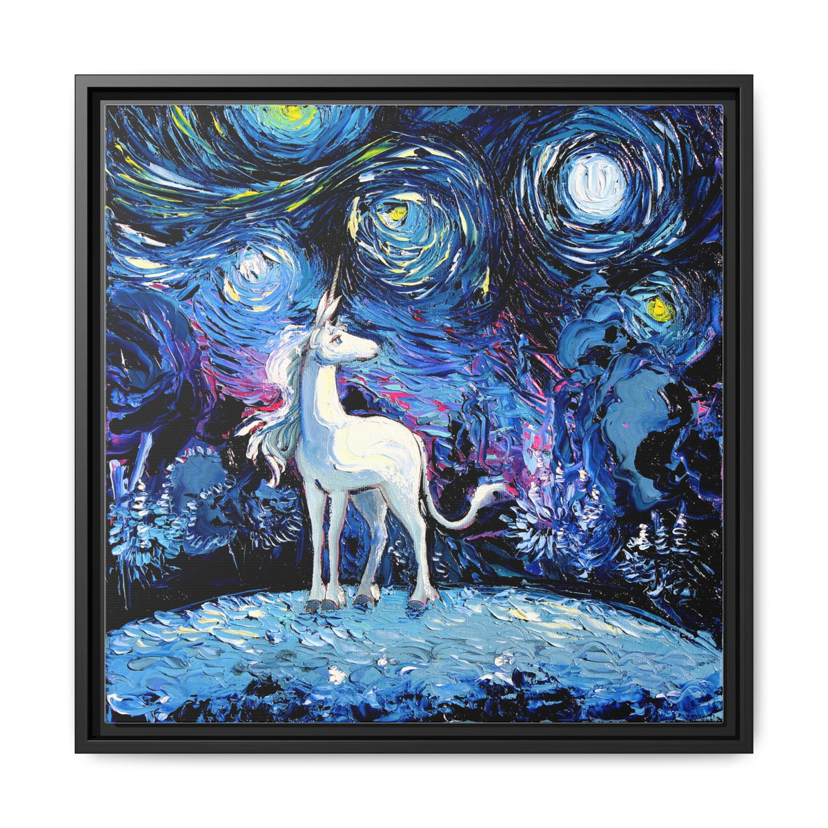 "van Gogh Never Saw The Last" Framed Canvas Wall Art