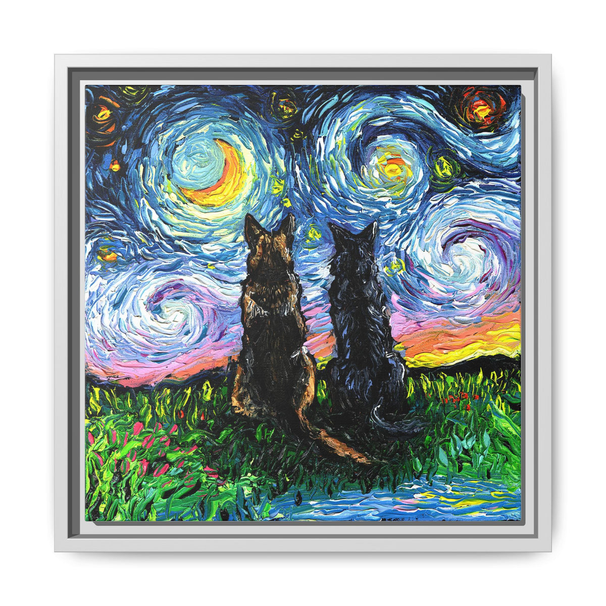 "Soulmates" Framed Canvas Wall Art