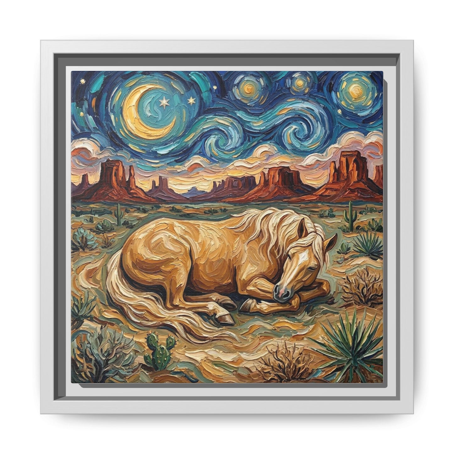"Palomino Night" Framed Canvas Wall Art