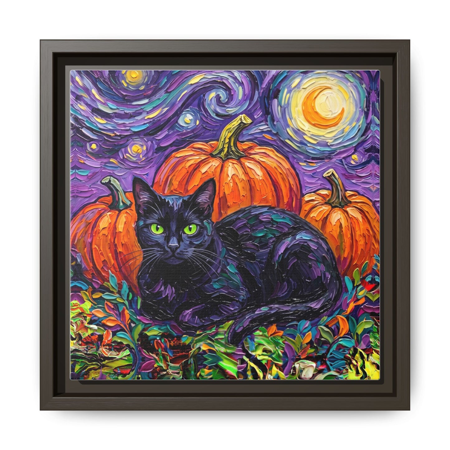 "Harvest Moon" Framed Canvas Wall Art