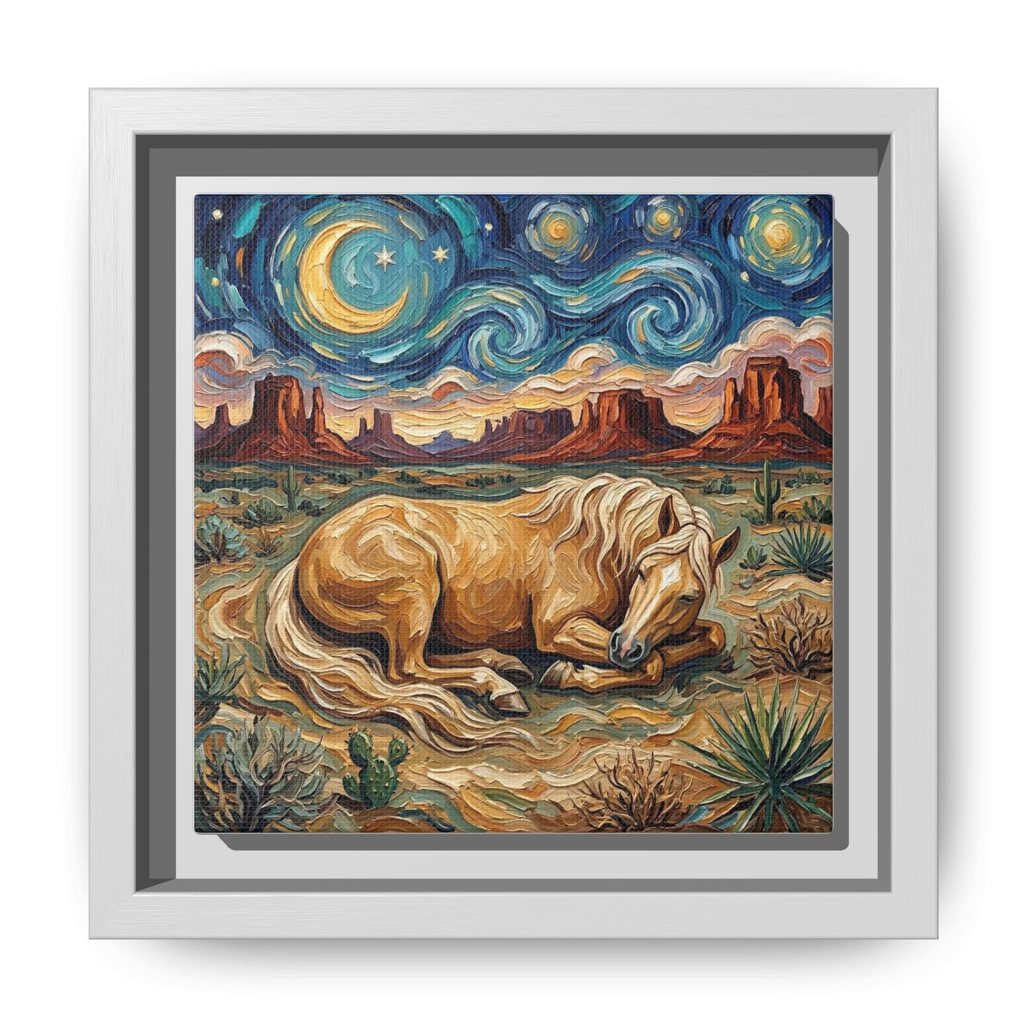 "Palomino Night" Framed Canvas Wall Art