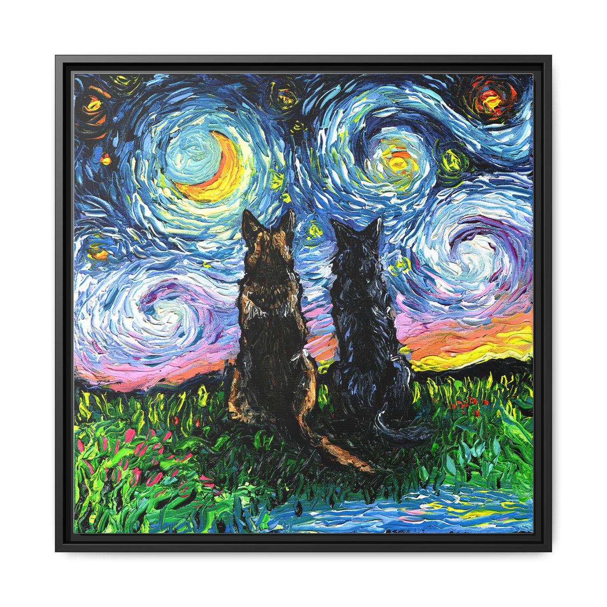 "Soulmates" Framed Canvas Wall Art