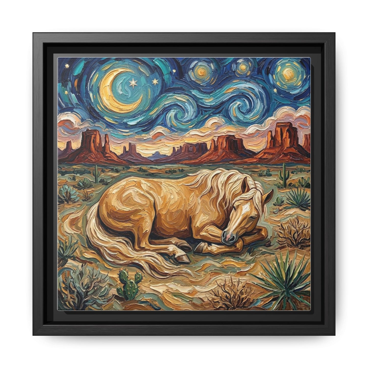 "Palomino Night" Framed Canvas Wall Art