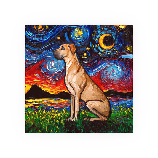 "Fawn Great Dane Night" Wall Art Paper Print