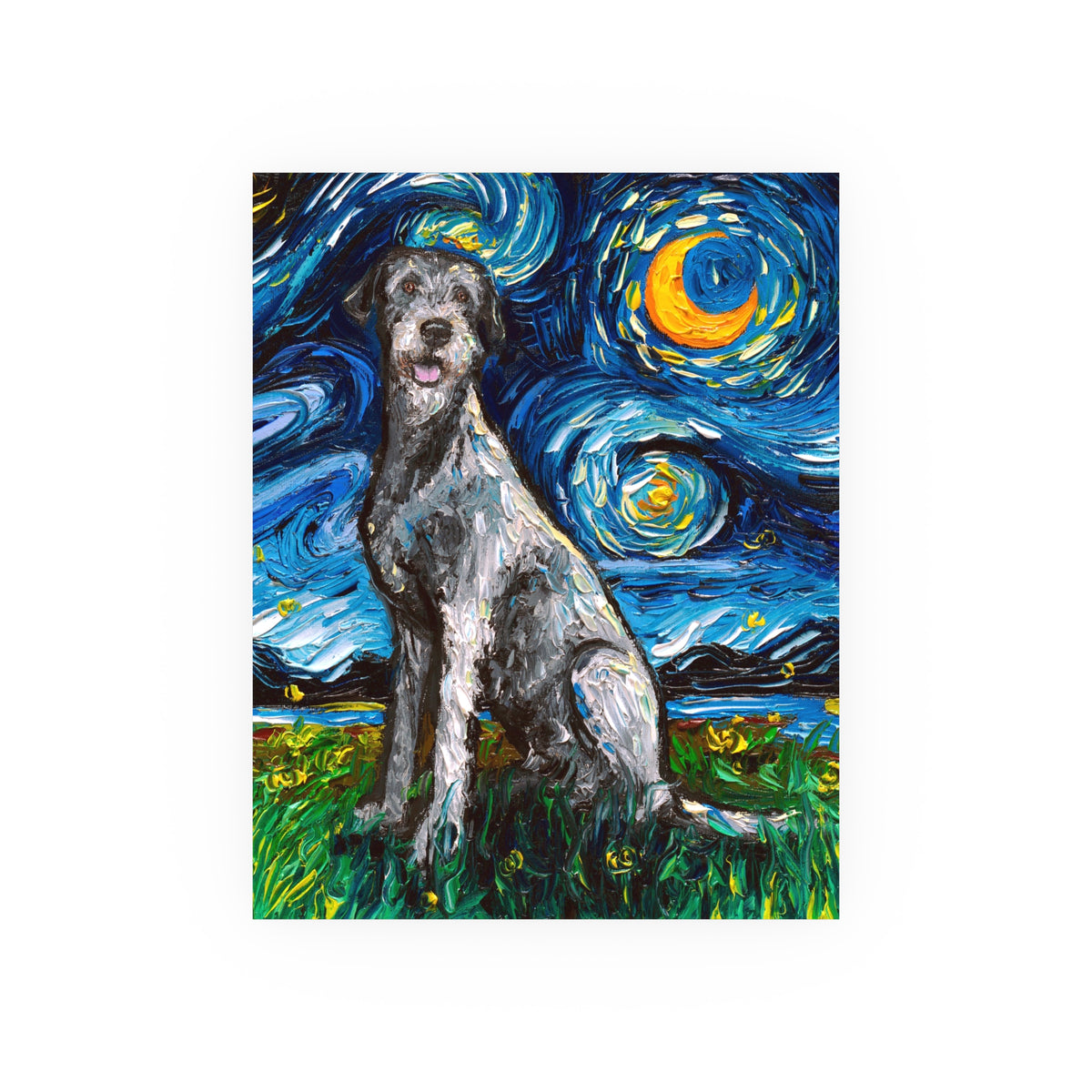 "Irish Wolfhound" Wall Art Paper Print