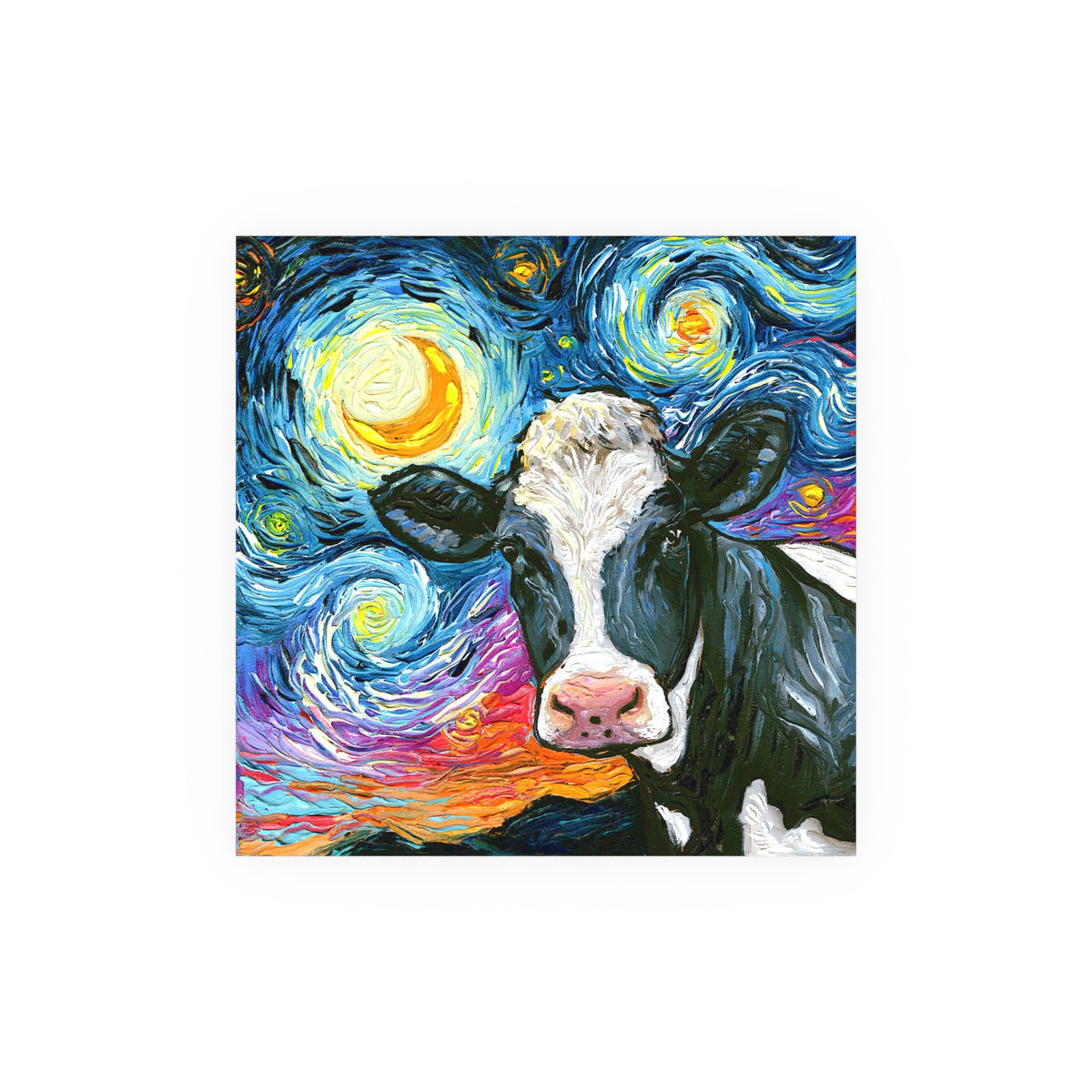 "Holstein Night" Wall Art Paper Print