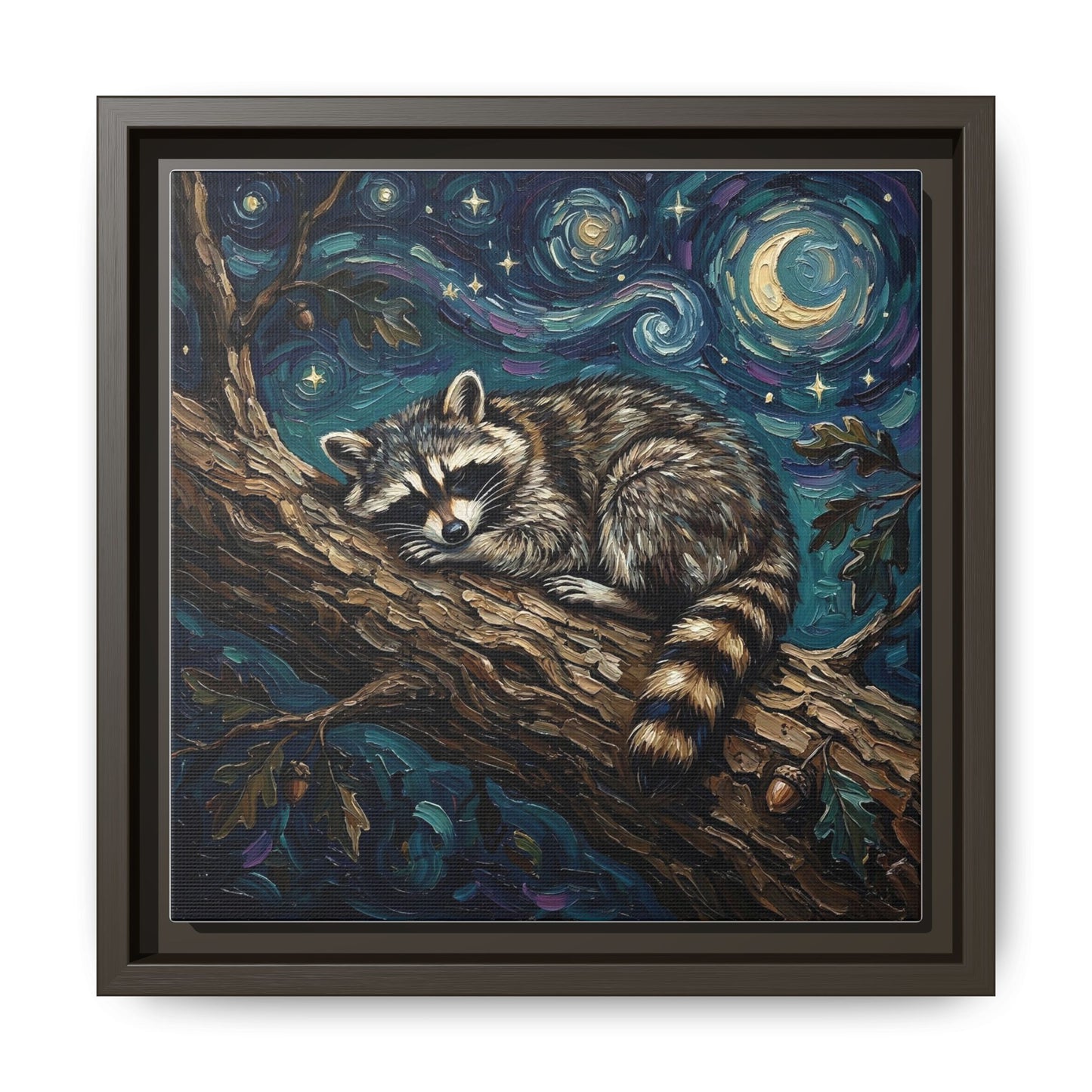 "Midnight Bandit" Framed Canvas Wall Art