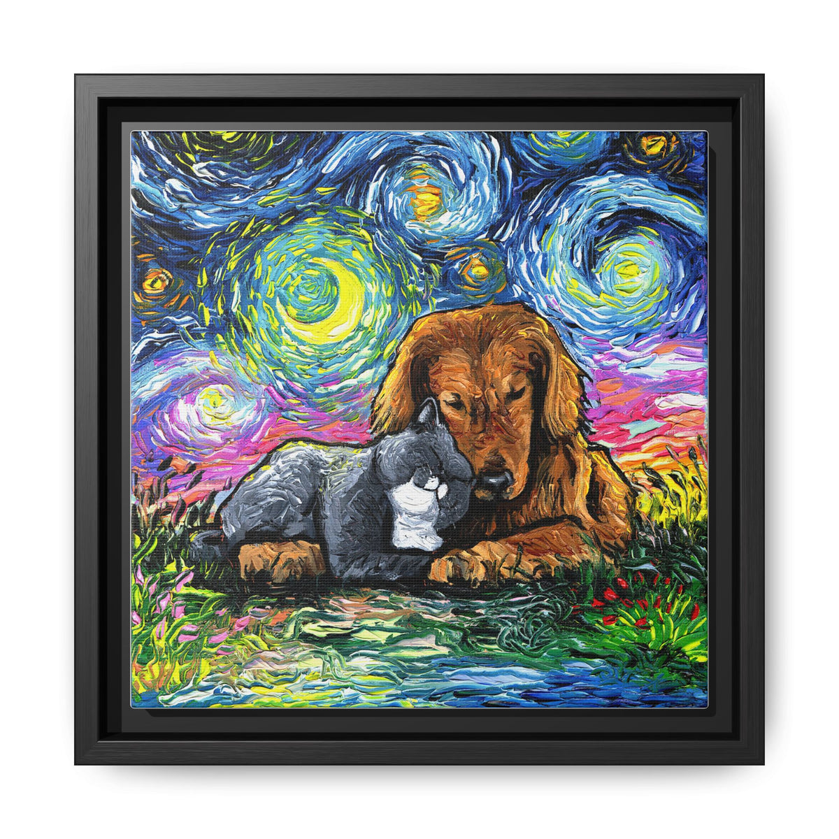 "Best Friends" Framed Canvas Wall Art