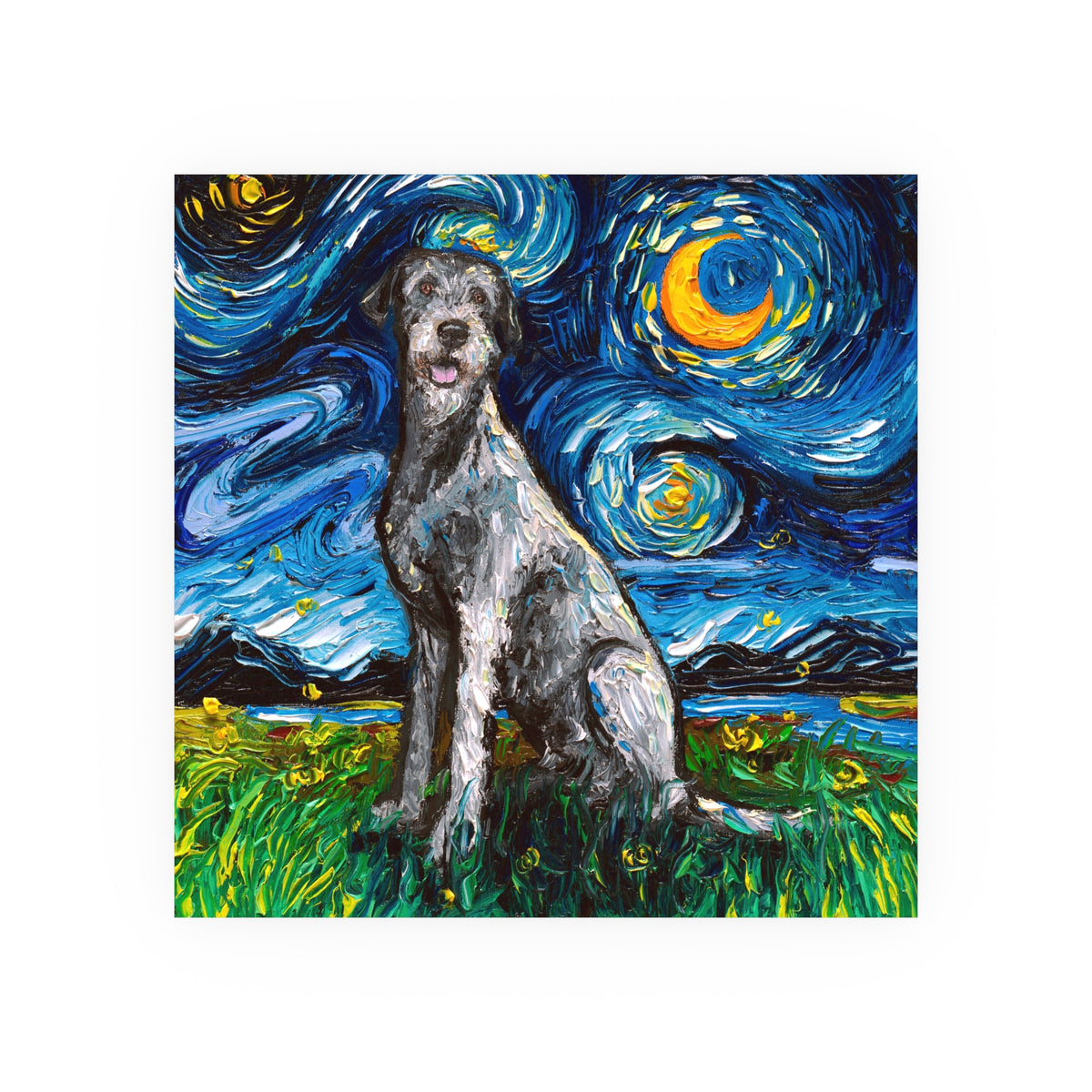 "Irish Wolfhound" Wall Art Paper Print