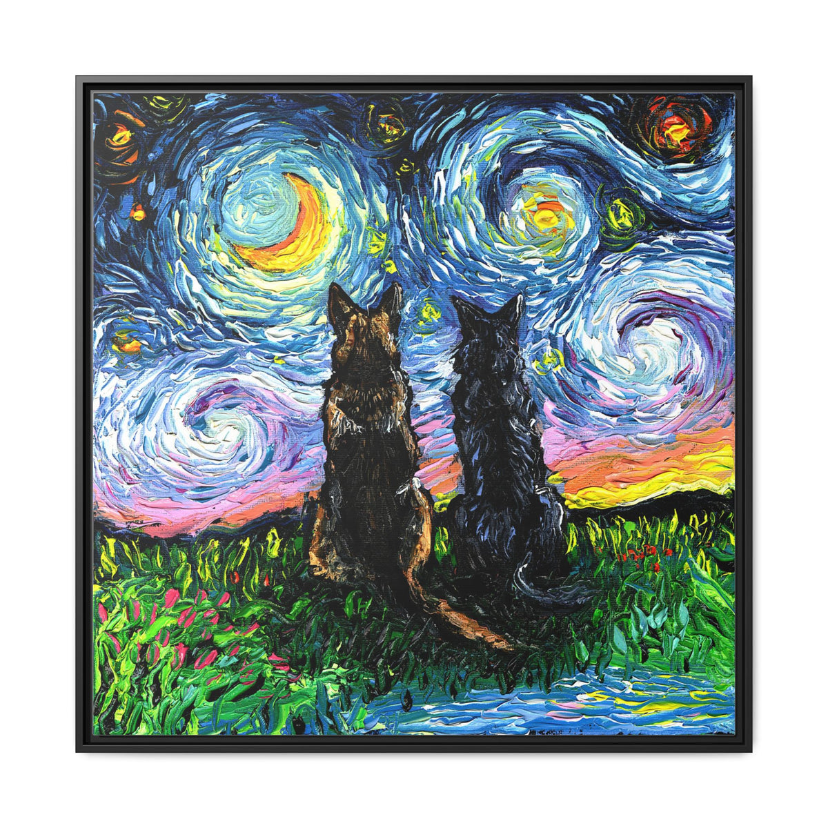 "Soulmates" Framed Canvas Wall Art