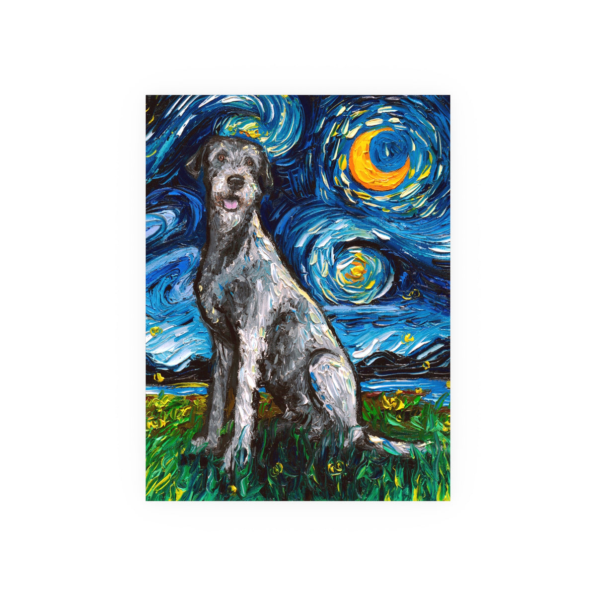 "Irish Wolfhound" Wall Art Paper Print