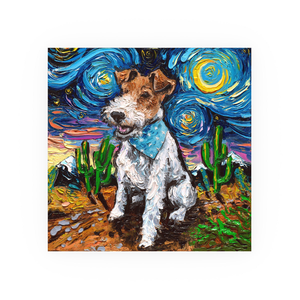 "Westie Night" Wall Art Paper Print