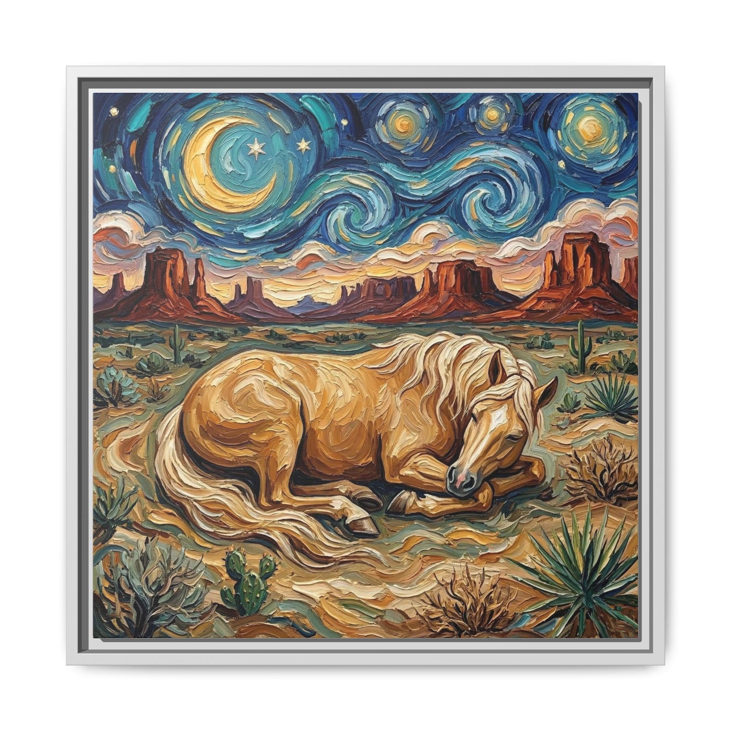 "Palomino Night" Framed Canvas Wall Art