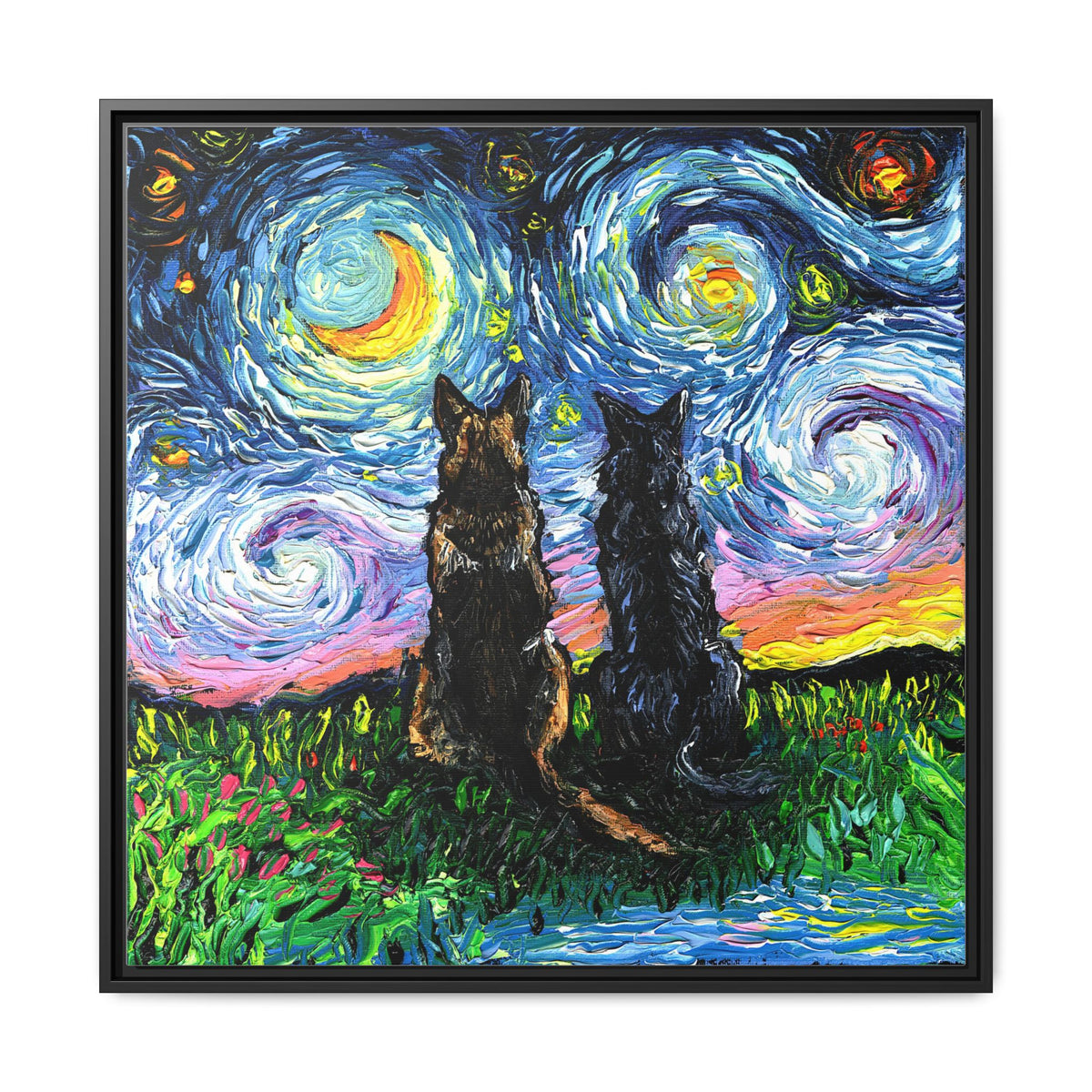 "Soulmates" Framed Canvas Wall Art