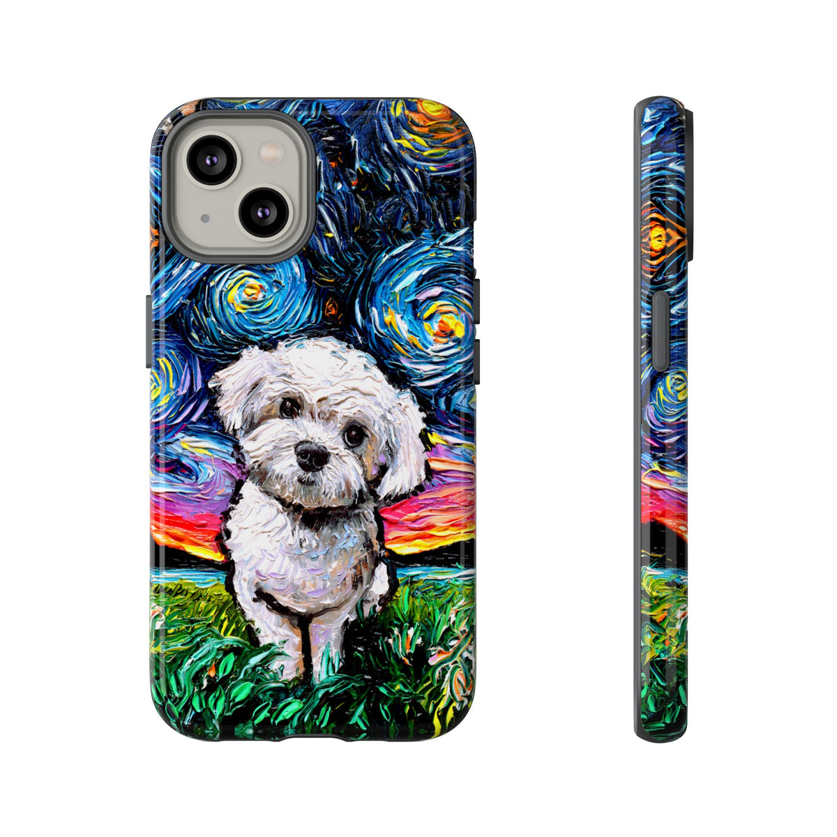 Maltipoo Starry Night Art Phone Case