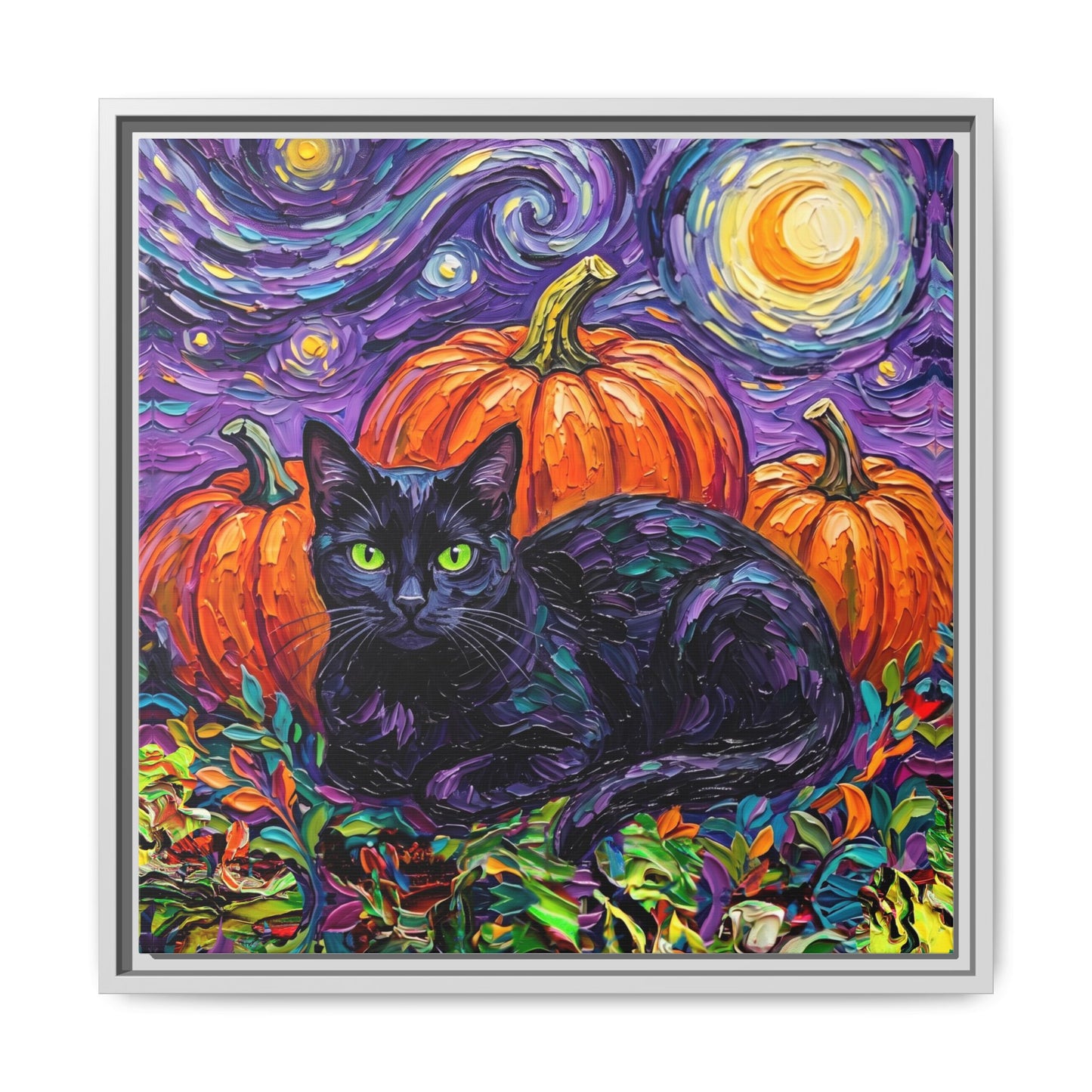 "Harvest Moon" Framed Canvas Wall Art