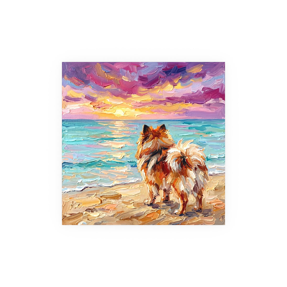 "Summer Sunset - Pomeranian" Wall Art Paper Print