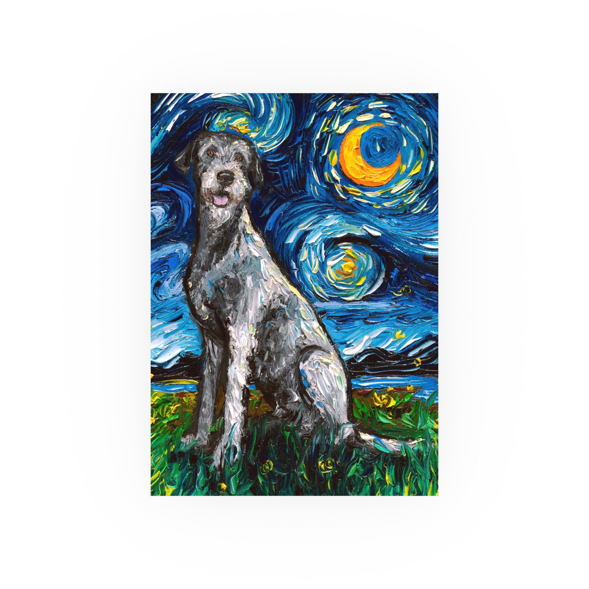 "Irish Wolfhound" Wall Art Paper Print