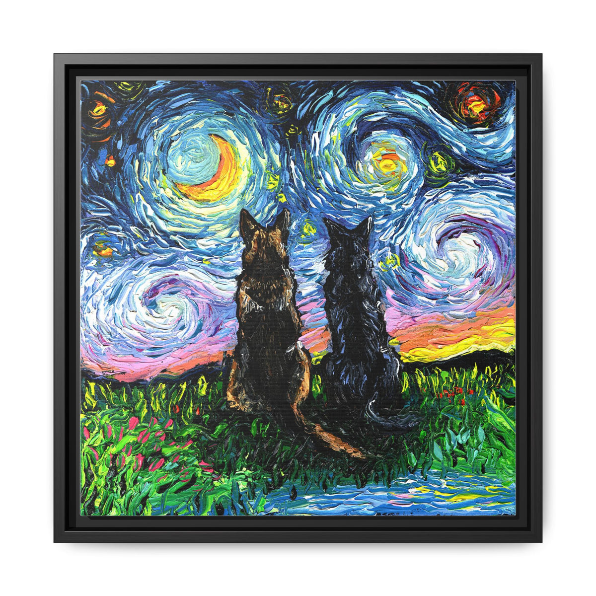 "Soulmates" Framed Canvas Wall Art