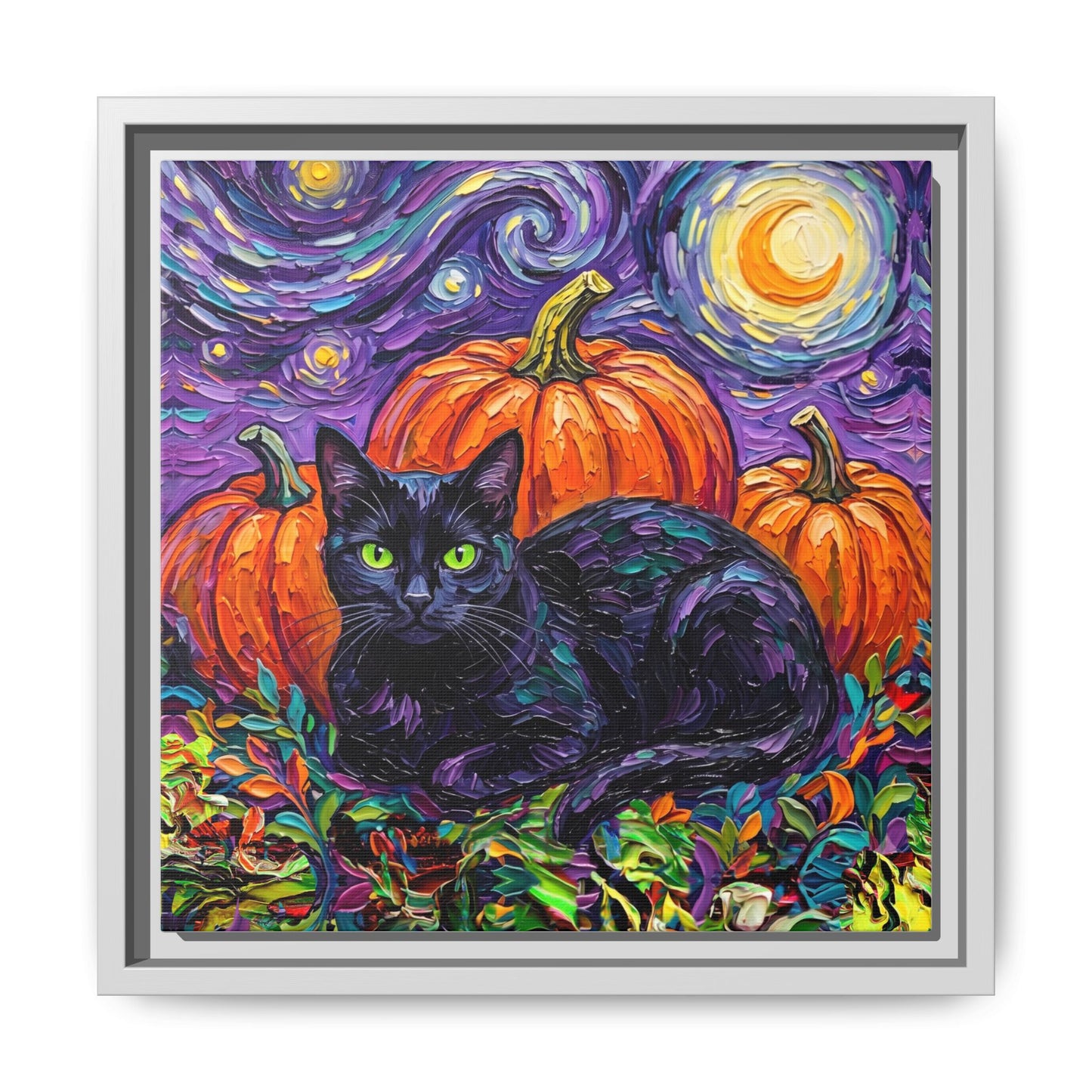 "Harvest Moon" Framed Canvas Wall Art