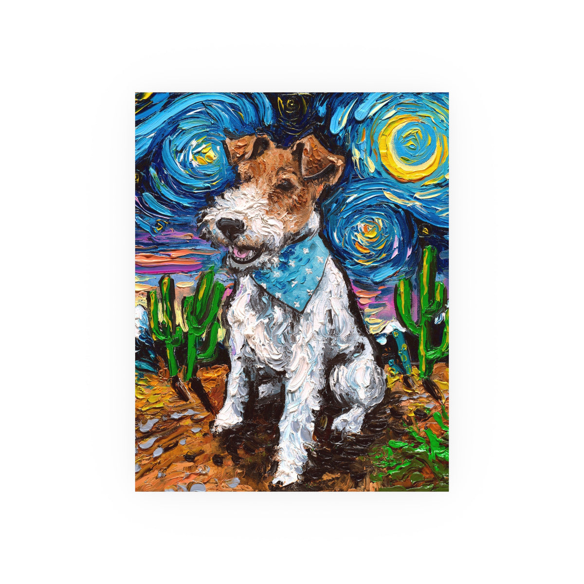 "Westie Night" Wall Art Paper Print