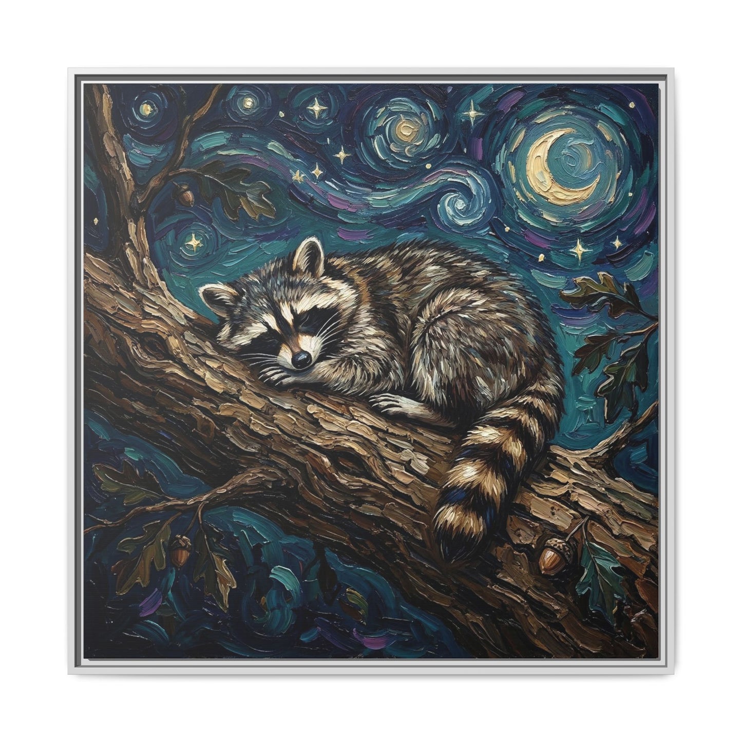 "Midnight Bandit" Framed Canvas Wall Art