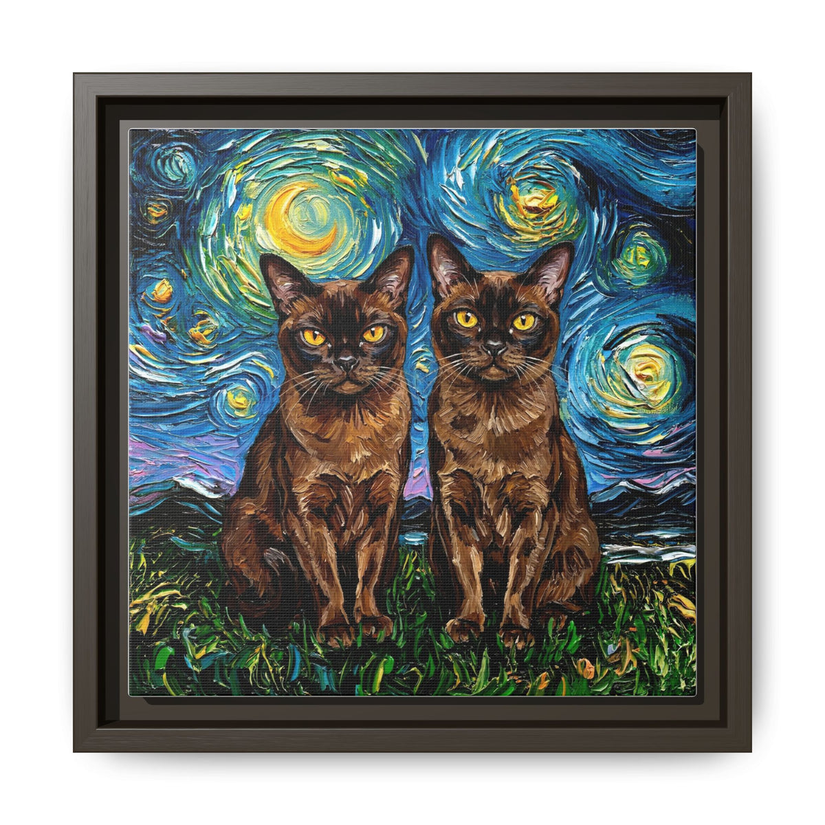 "Burmese Night" Framed Canvas Wall Art