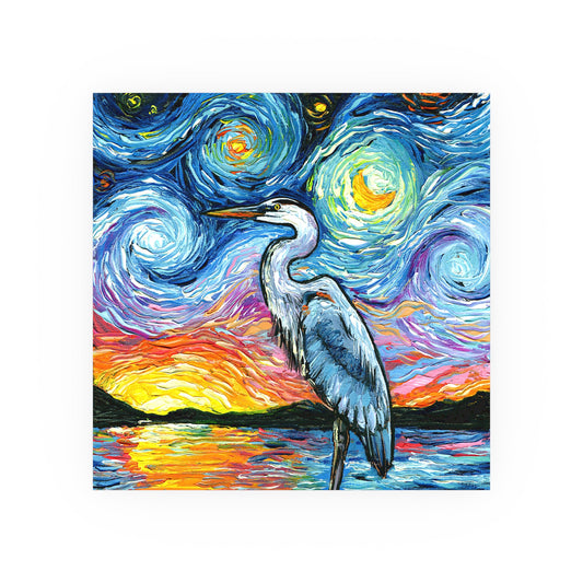 "Blue Heron" Wall Art Paper Print