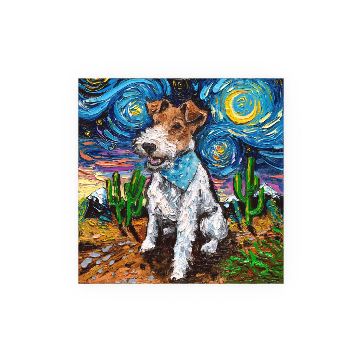 "Westie Night" Wall Art Paper Print