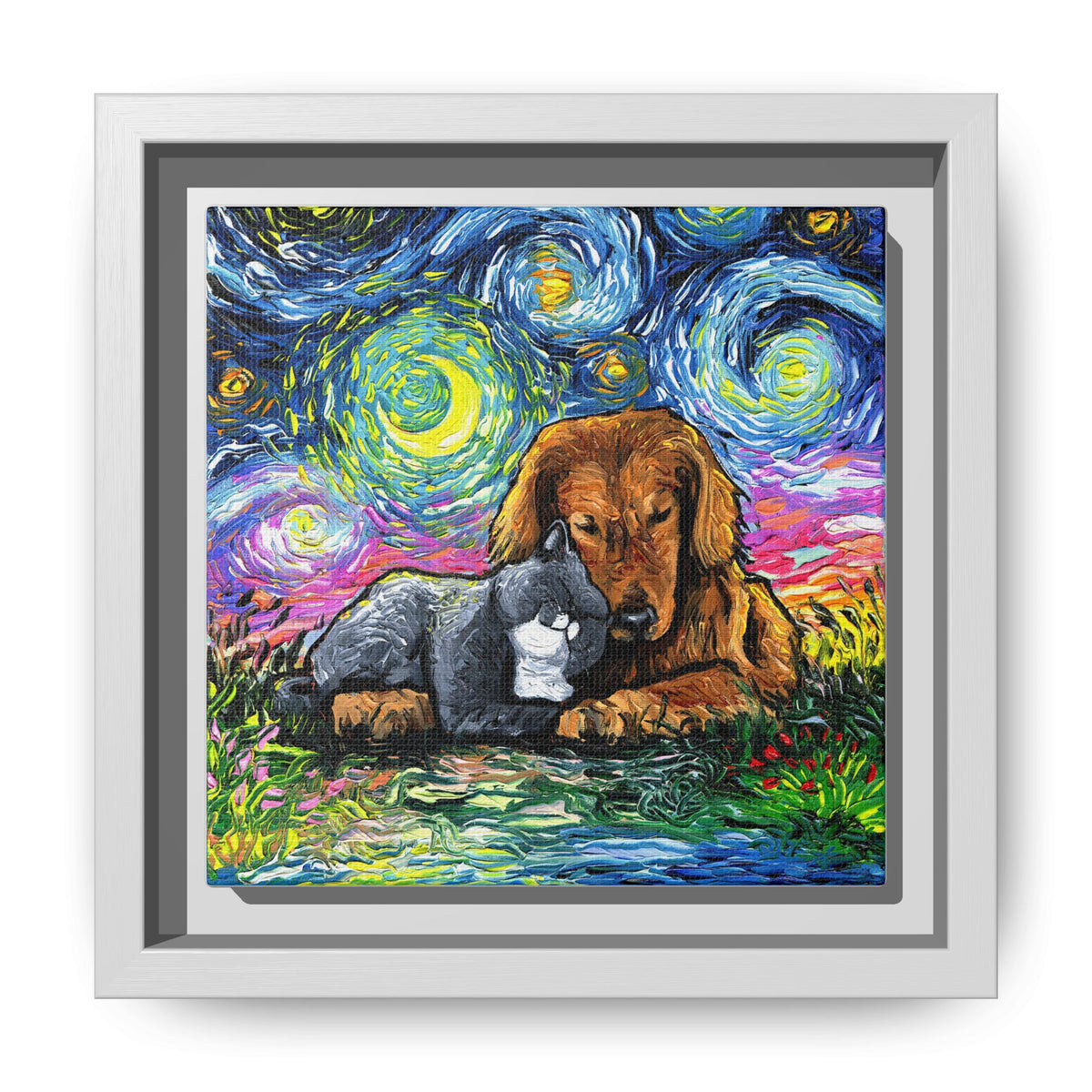 "Best Friends" Framed Canvas Wall Art