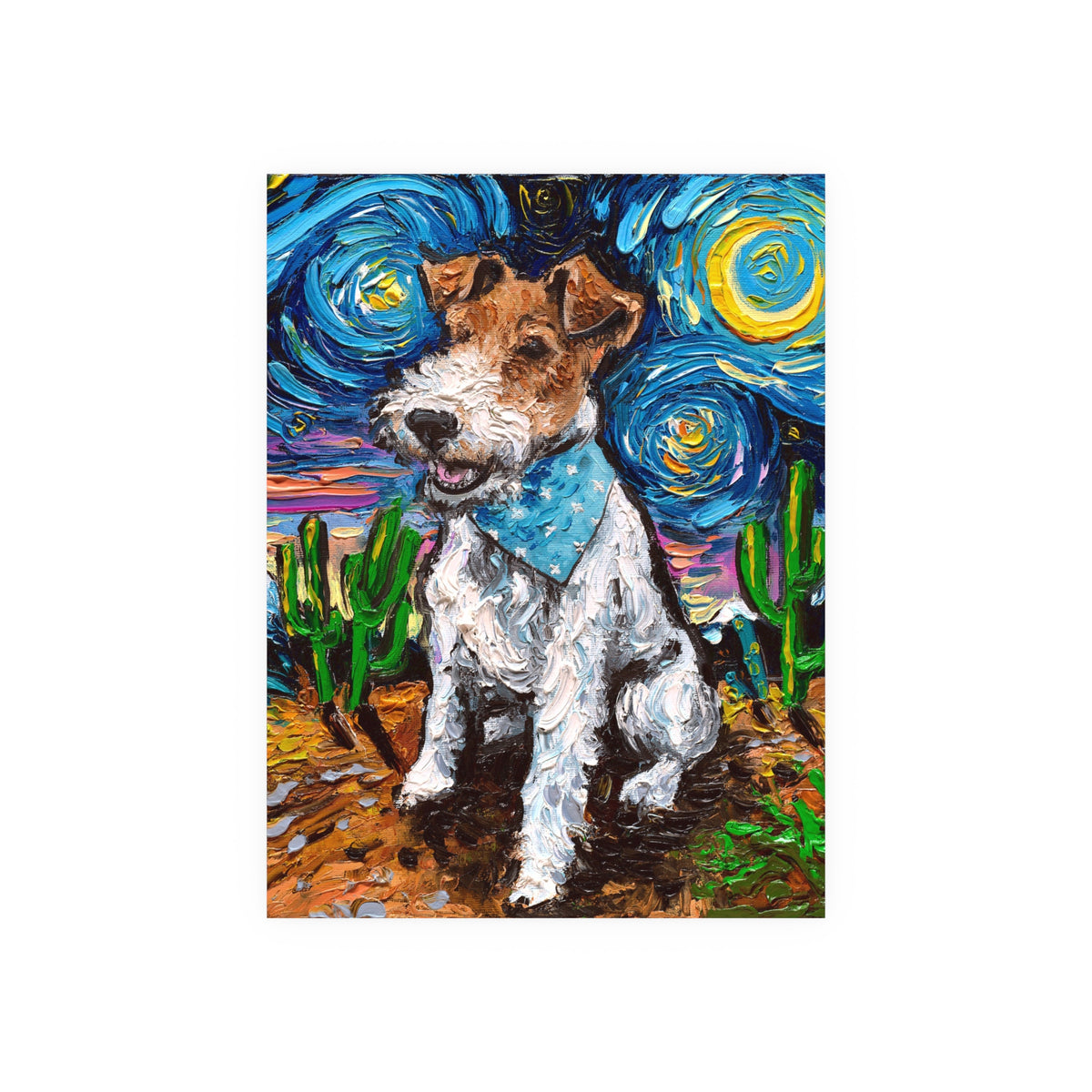 "Westie Night" Wall Art Paper Print
