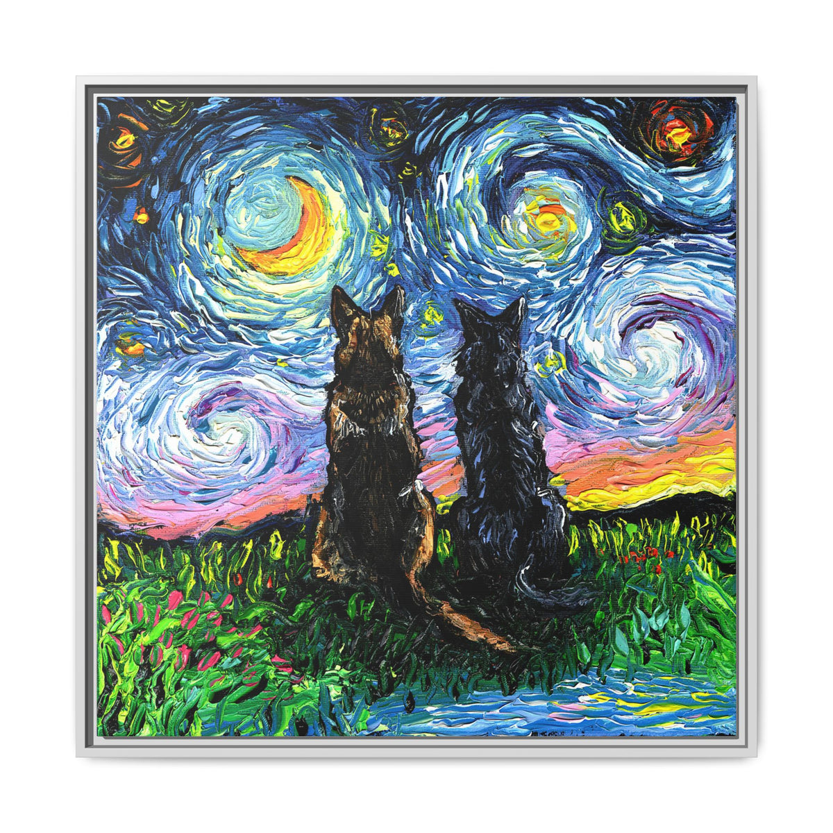 "Soulmates" Framed Canvas Wall Art