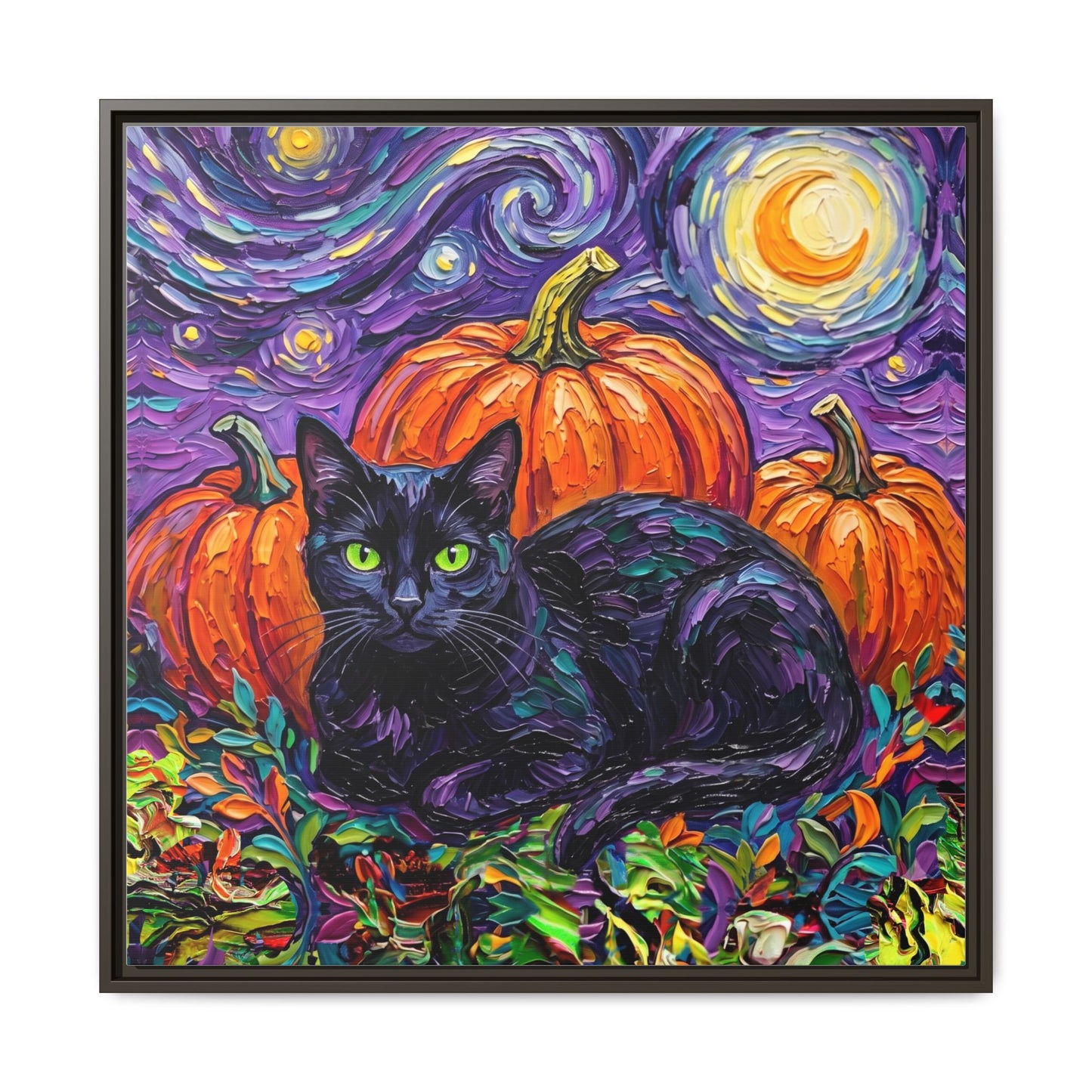 "Harvest Moon" Framed Canvas Wall Art